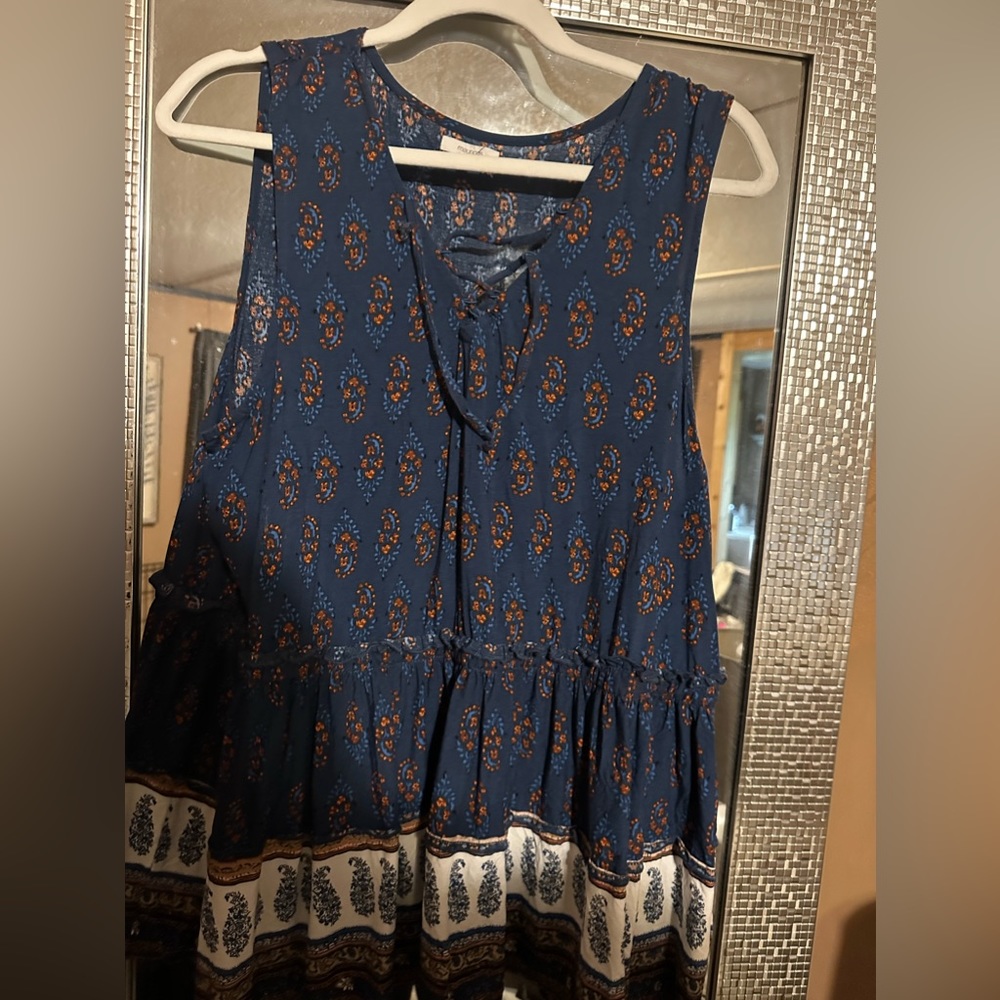 Womens plus lace up blouse
